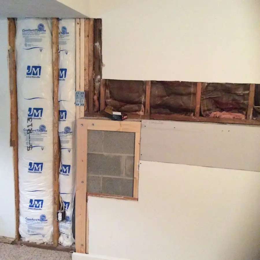 Wall insulation replacement during Contents Cleaning & Restoration in Oldsmar